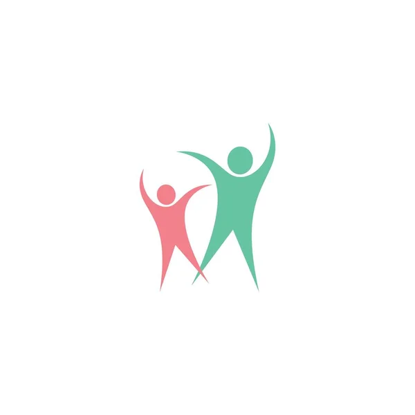 Przyjęcie Opieka Społeczna Logo Szablon Wektor Ikona Ilustracja Projekt — Wektor stockowy