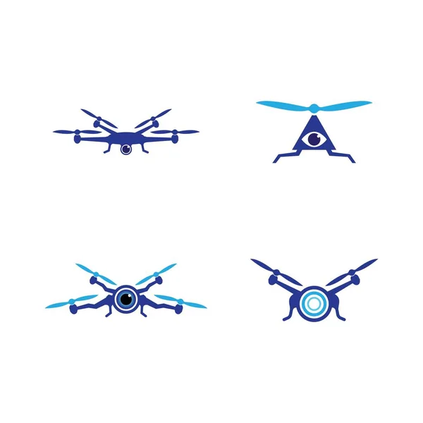 Drone Symbol Vektor Ikon Illustration Design — Stock vektor