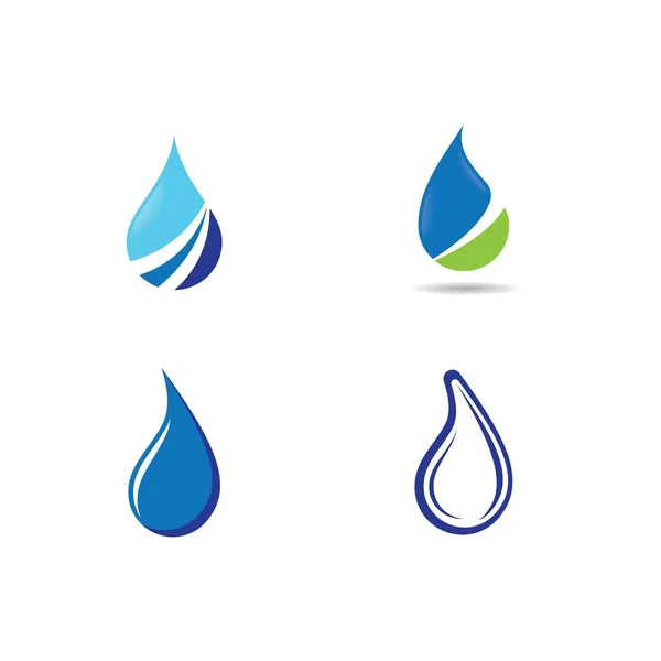 Modèle Logo Goutte Eau Icône Vectorielle Illustration Design — Image vectorielle