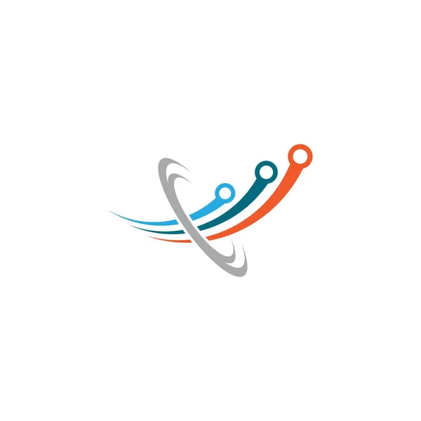 Logo Technologii Szablon Wektor Ikona Ilustracja Projekt — Wektor stockowy