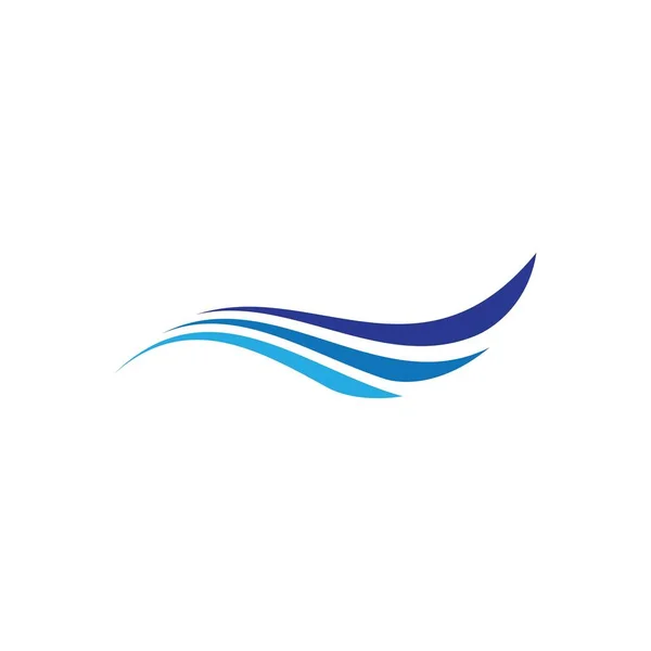 Логотип Водної Хвилі Векторний Дизайн Ілюстрації — стоковий вектор