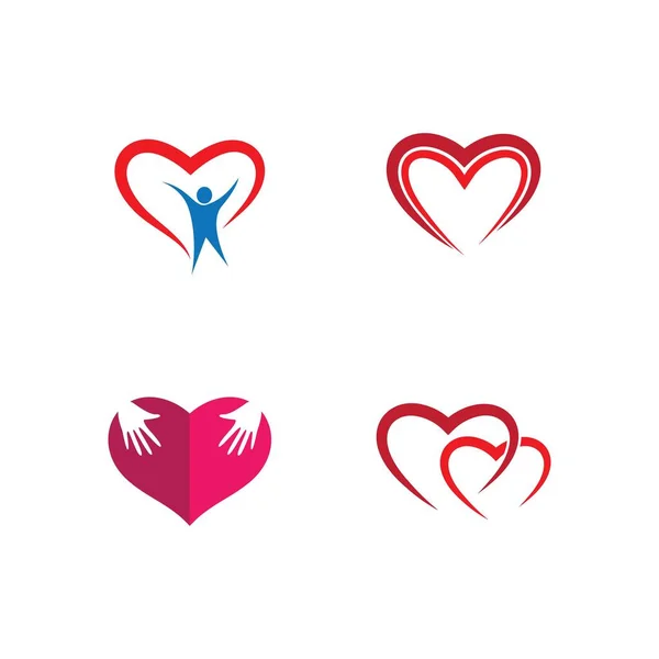Logotipo Amor Plantilla Símbolo Icono Ilustración Diseño — Vector de stock