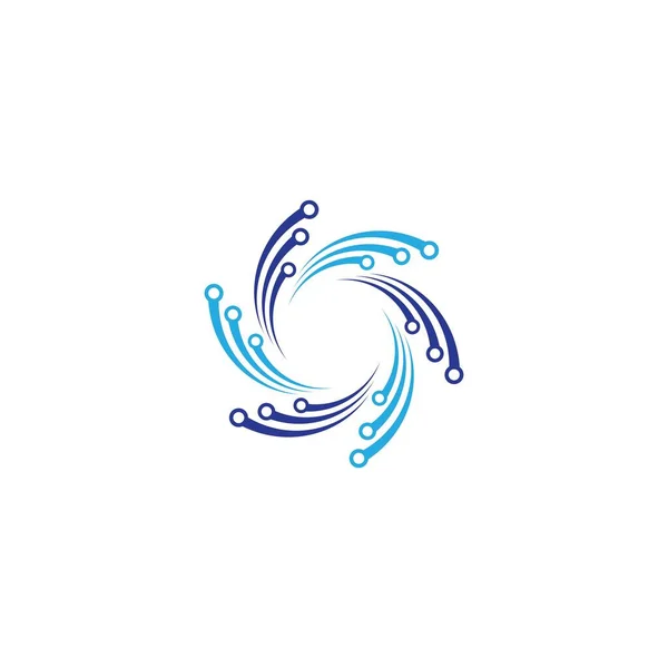 Tecnologia Logotipo Modelo Vetor Ícone Ilustração Design —  Vetores de Stock