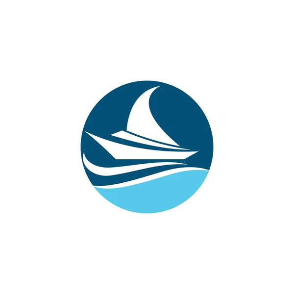 Kreuzfahrtschiff Logo Vorlage Vektor Symbol Illustration Design — Stockvektor