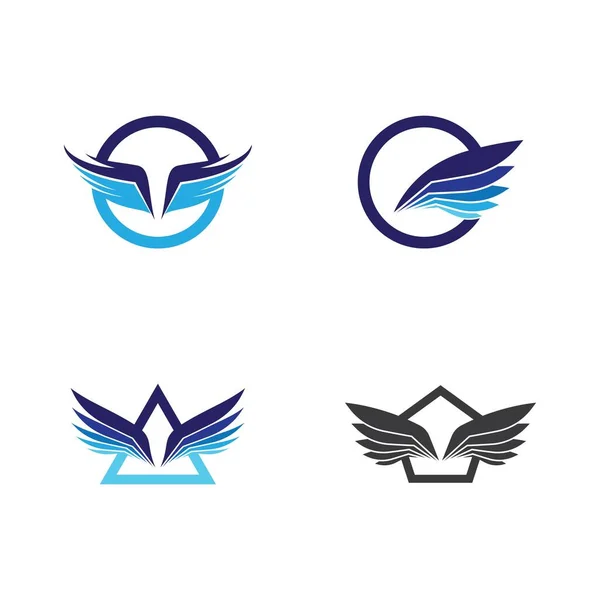 Diseño Ilustración Icono Símbolo Plantilla Logotipo Ala — Vector de stock
