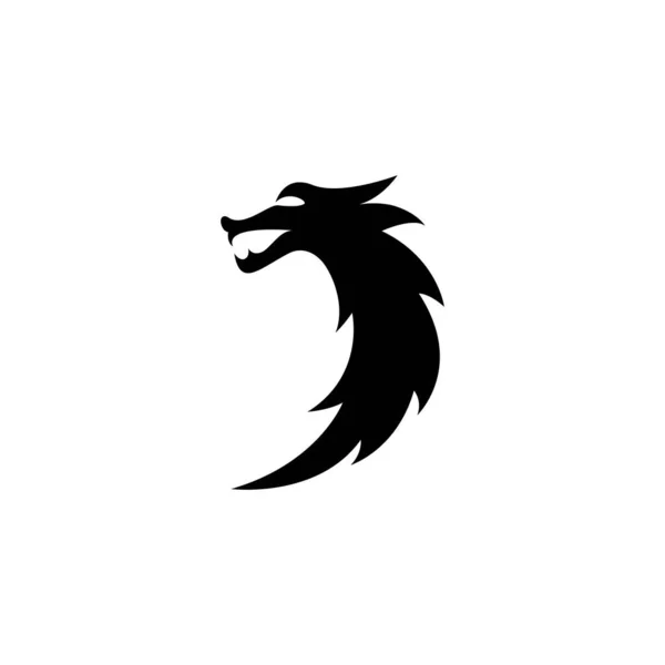 Шаблон Логотипу Голови Дракона Векторні Ілюстрації Піктограм — стоковий вектор