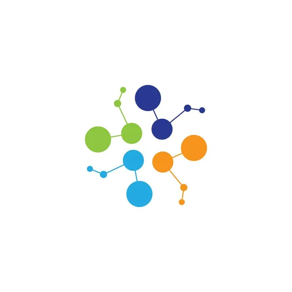Molecule Logo Template Vector Pictogram Illustratie Ontwerp — Stockvector