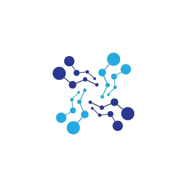 Молекулярний Шаблон Логотипу Векторний Дизайн Ілюстрації — стоковий вектор
