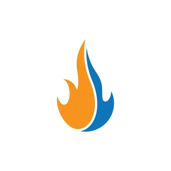 Feuer Flamme Logo Vorlage Vektor Symbol Illustration Design — Stockvektor