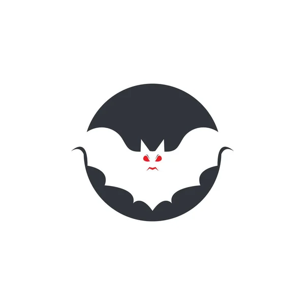 Bat Logotyp Mall Vektor Ikon Illustration Design — Stock vektor