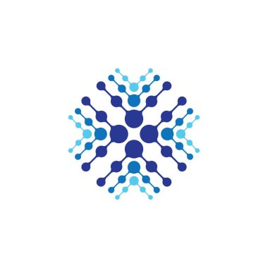 Molekül logo şablonu vektör resimleme tasarımı