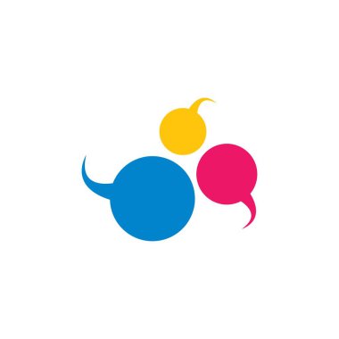 Konuşma balonu logo şablonu vektör resmetme tasarımı