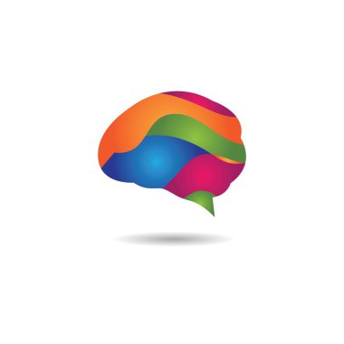 Beyin logosu şablon vektör illüstrasyon tasarımı