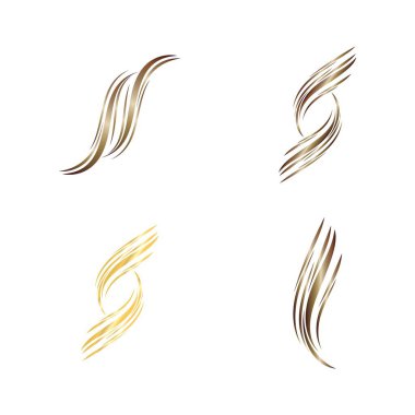 Kuaför logo şablonu vektör resimleme tasarımı