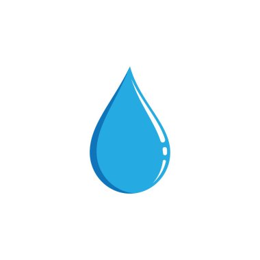 Su damlası logo şablonu vektör illüstrasyon tasarımı