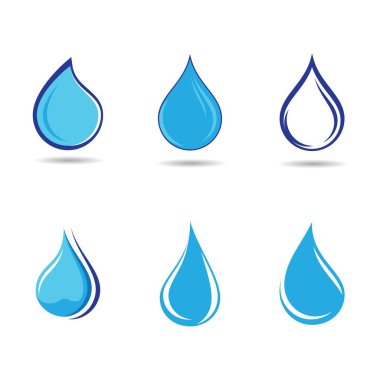 Su damlası logo şablonu vektör illüstrasyon tasarımı