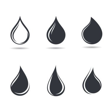 Su damlası logo şablonu vektör illüstrasyon tasarımı
