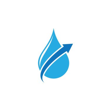 Su damlası logo şablonu vektör illüstrasyon tasarımı