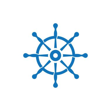 Dümen gemisi logo vektör illüstrasyon tasarımı