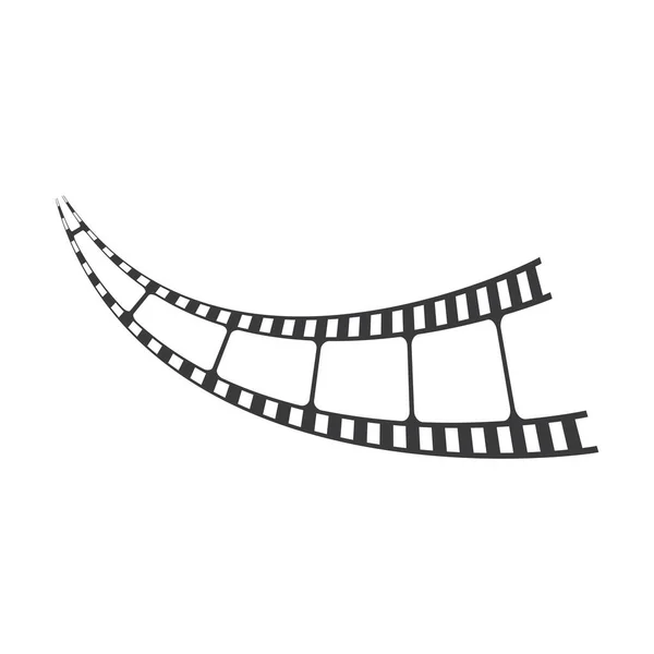 Filmstrip Vector Icono Ilustración Diseño — Archivo Imágenes Vectoriales