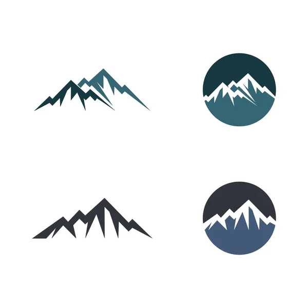 Mountain Logo Template Vector Icon Illustration Design — Stock Vector
