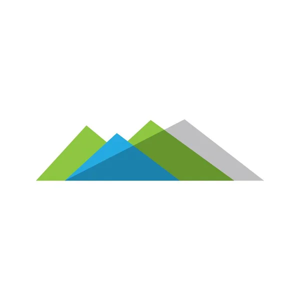 Montanha Logotipo Modelo Vetor Ícone Ilustração Design — Vetor de Stock