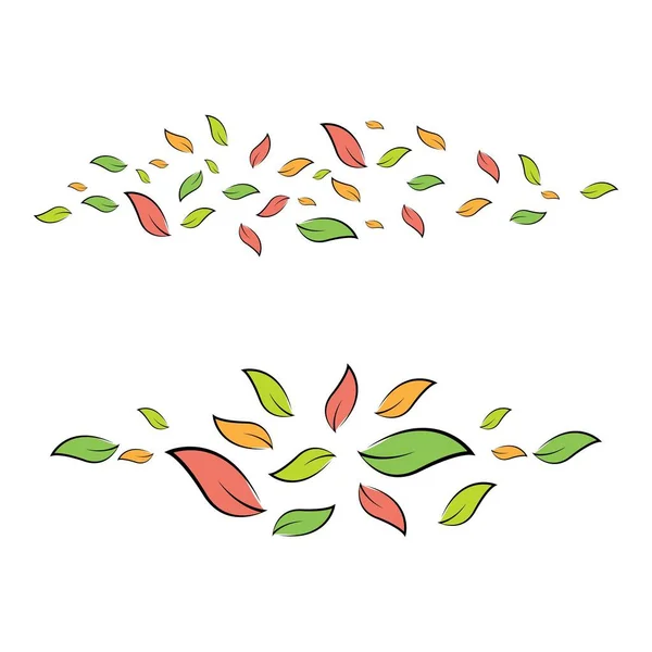 Illustration Icônes Vectorielles Feuilles — Image vectorielle