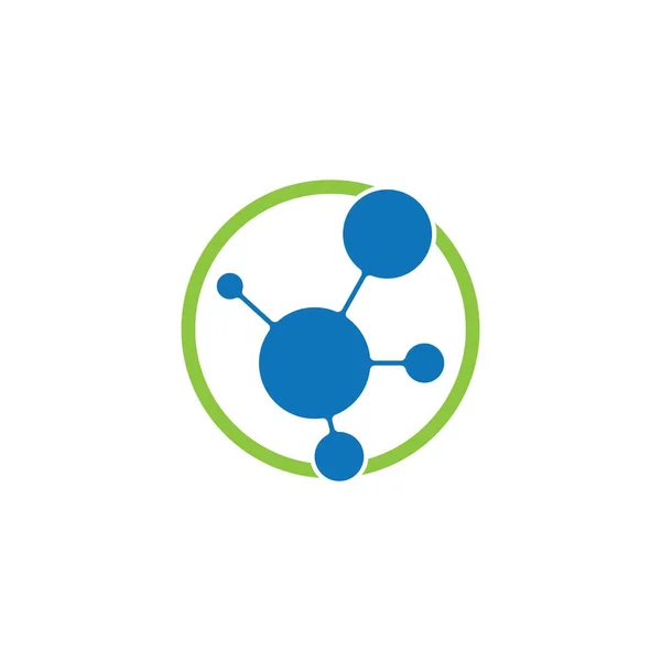 Molecule Logo Modello Icona Vettoriale Illustrazione Design — Vettoriale Stock