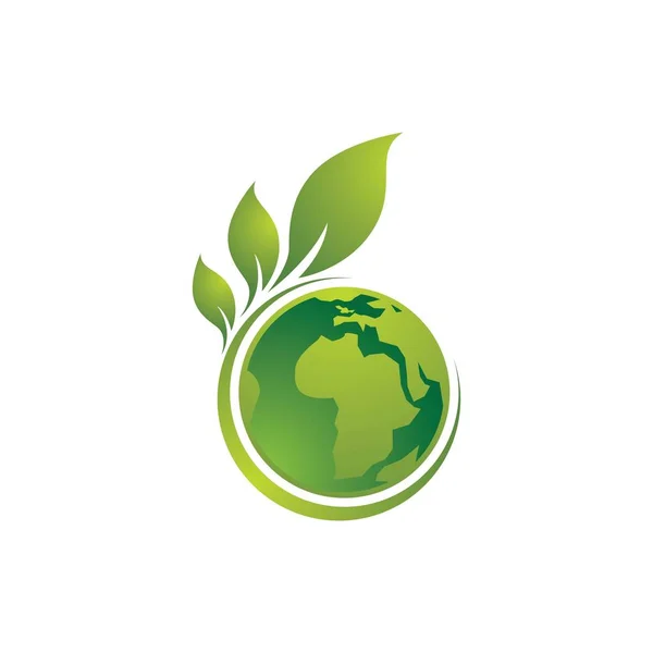 Logotipos Folha Verde Ecologia Elemento Natureza Vetor Ícone — Vetor de Stock