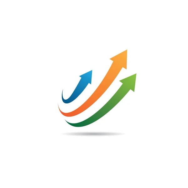 Arrow Logo Plantilla Vector Icono Ilustración Diseño — Vector de stock