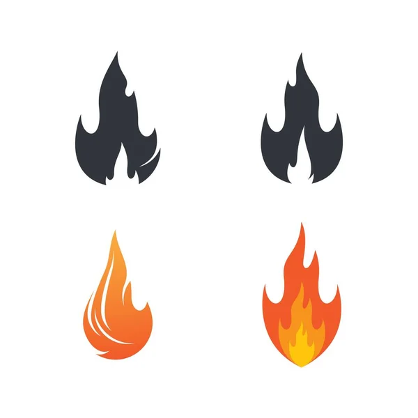 Fire Flame Logo Template Vector Icon Illustration Design — Stock Vector