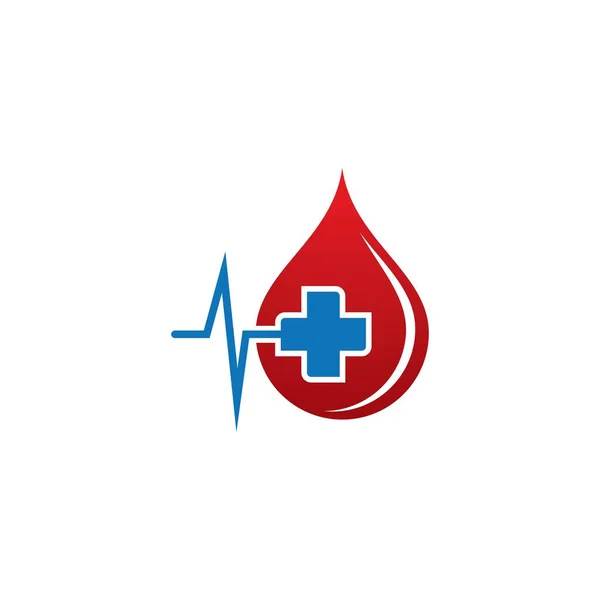 Sangue Logo Modello Vettoriale Icona Illustrazione Design — Vettoriale Stock