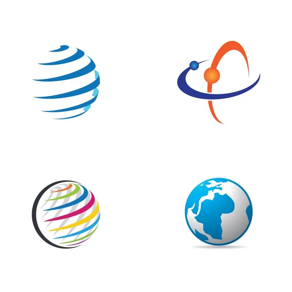 Logo Mondial Vectoriel Icône Illustration Design — Image vectorielle