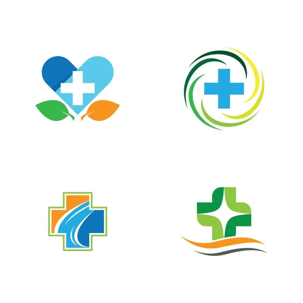 Medyczne Logo Szablon Wektor Ikona Ilustracja Projekt — Wektor stockowy