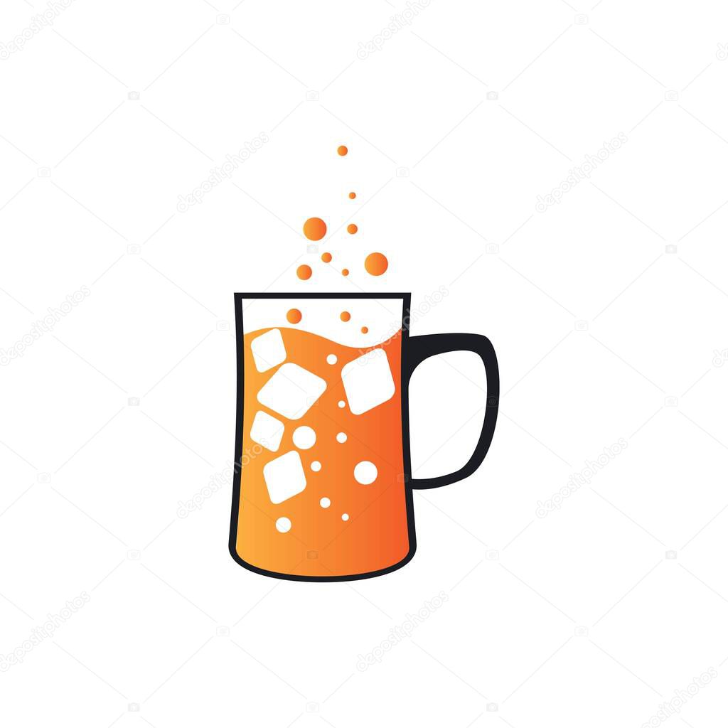 Healthy drink logo vector icon illustration design