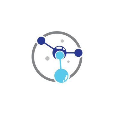 Molekül logo şablonu vektör resimleme tasarımı