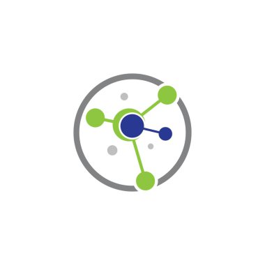 Molekül logo şablonu vektör resimleme tasarımı