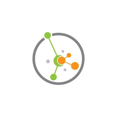 Molekül logo şablonu vektör resimleme tasarımı