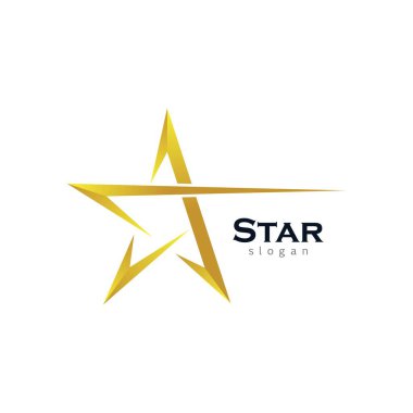 Yıldız Logosu Şablonu vektör illüstrasyon tasarımı