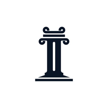 Sütun logosu şablon vektör resimleme tasarımı