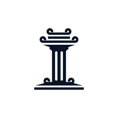 Sütun logosu şablon vektör resimleme tasarımı