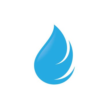 Su damlası logo şablonu vektör illüstrasyon tasarımı