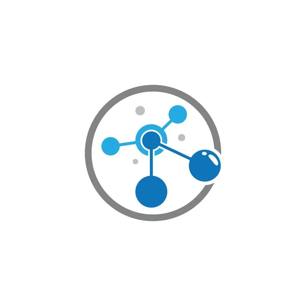 Molecule Logotipo Modelo Vetor Ícone Ilustração Design —  Vetores de Stock