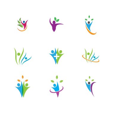 Wellnes sembol vektör illüstrasyonu