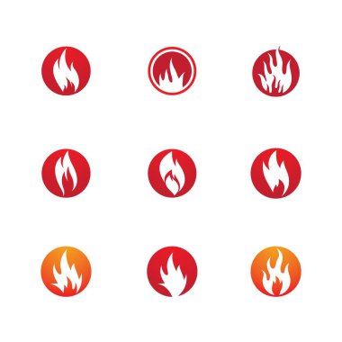 Ateş sembolü vektör illüstrasyonu