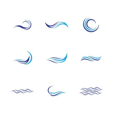 Dalga sembolü vektör illüstrasyon tasarımı