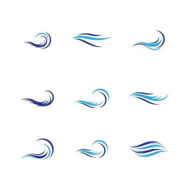 Dalga sembolü vektör illüstrasyon tasarımı
