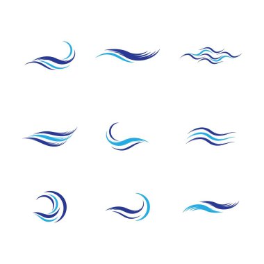 Dalga sembolü vektör illüstrasyon tasarımı