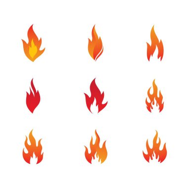Ateş sembolü vektör illüstrasyonu