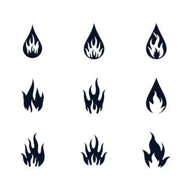 Ateş sembolü vektör illüstrasyonu